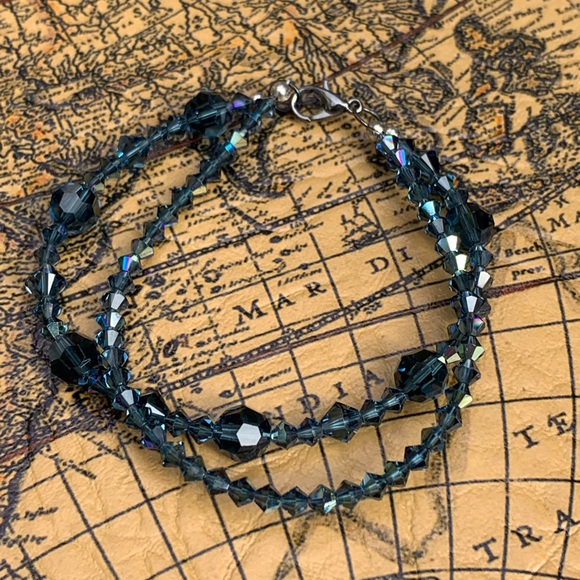 Navy Swarovski Crystal Bracelet - Picture 13 of 13